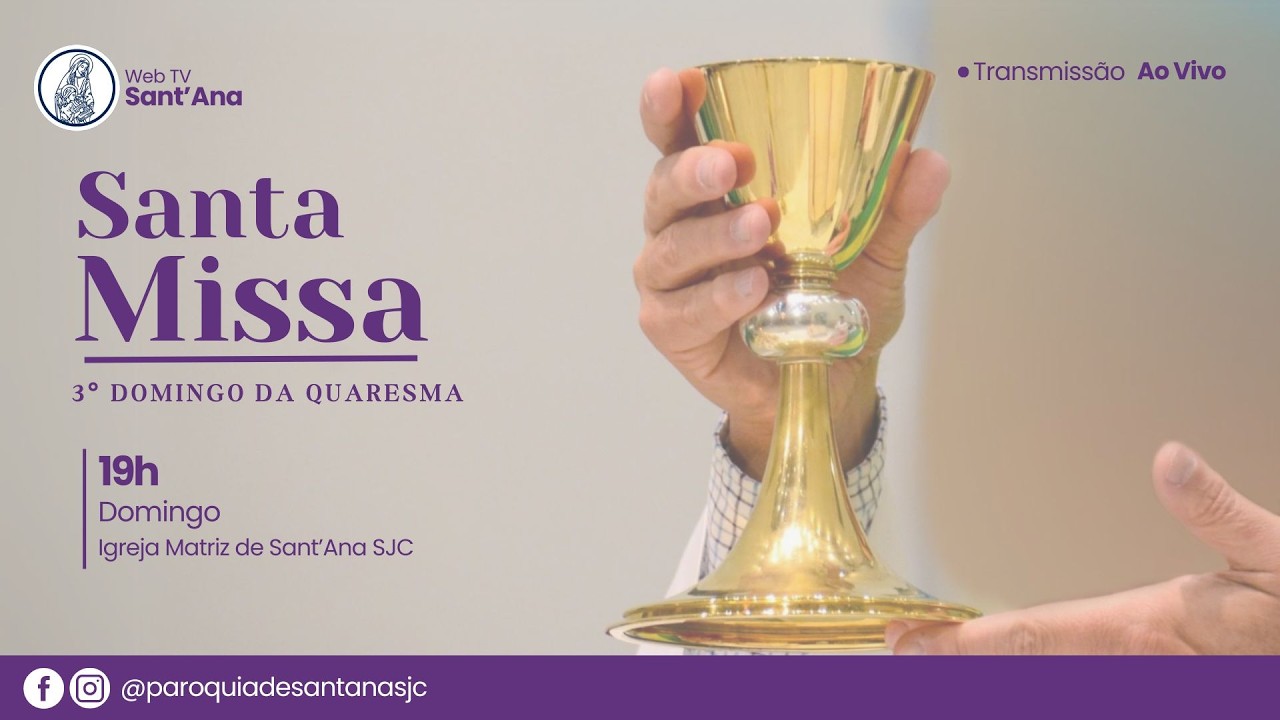 Santa Missa  | Ao vivo | 19h | 08 de Março de 2026