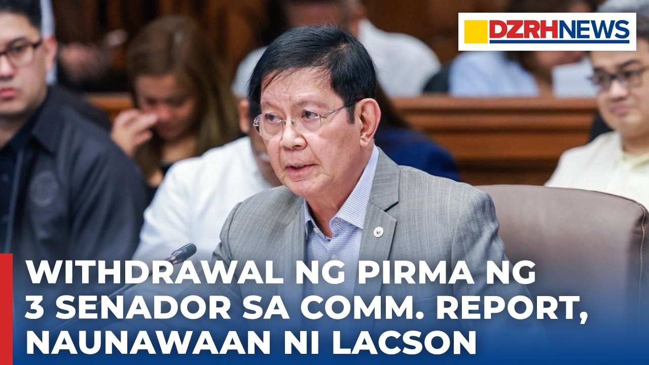 Pag-withdraw ng 3 senador sa pagpirma sa Blue Ribbon committee report, nauunawaan ni Sen. Lacson