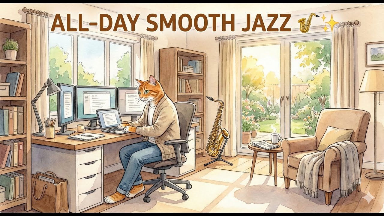 All-Day Smooth Jazz 🎷✨ | Lofi Jazz Background Music for Work, Study & Home