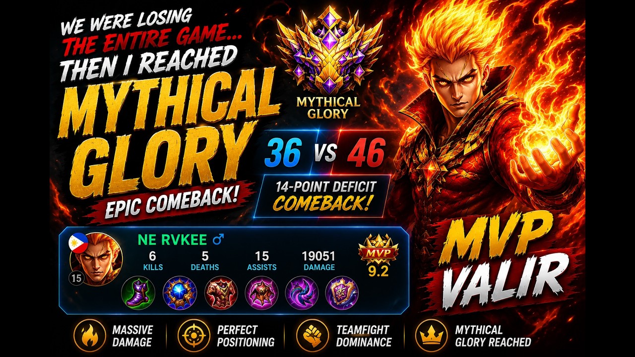 We Were Losing the Entire Game&hellip; Then I Reached Mythical Glory | Valir MVP Comeback