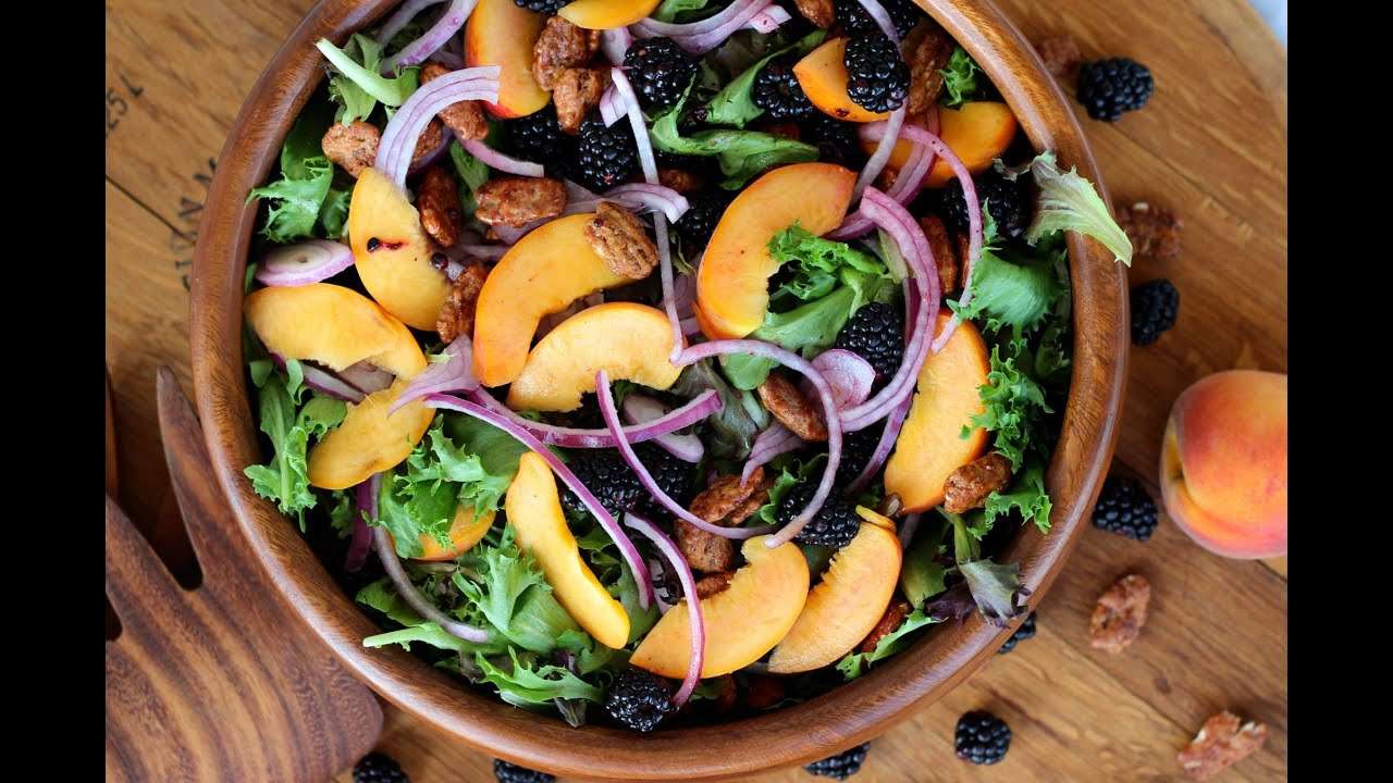 Salad Recipe: Peach & Blackberry Salad by Everyday Gourmet with Blakely