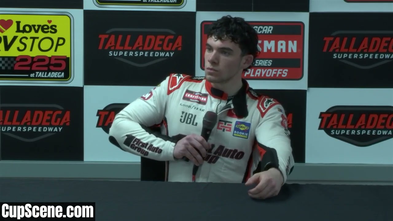 NASCAR на трассе Talladega Superspeedway, октябрь 2025 г.: Джо Руджеро после гонки грузовиков