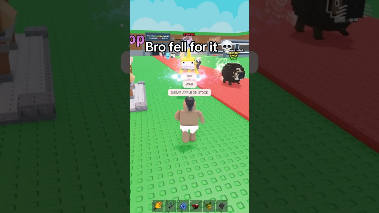 Bro fell for it 💀#roblox #coems
