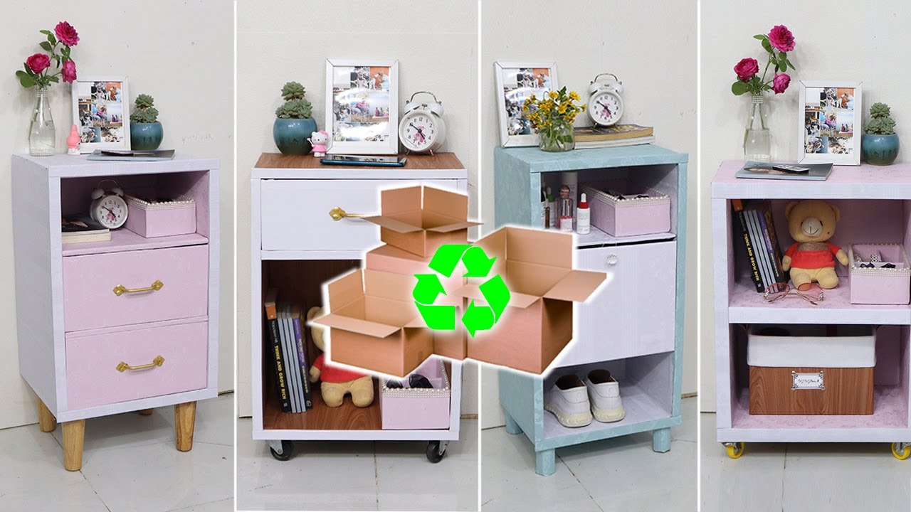 DIY Décor: Craft Your Own Bedside Table from Cardboard Boxes
