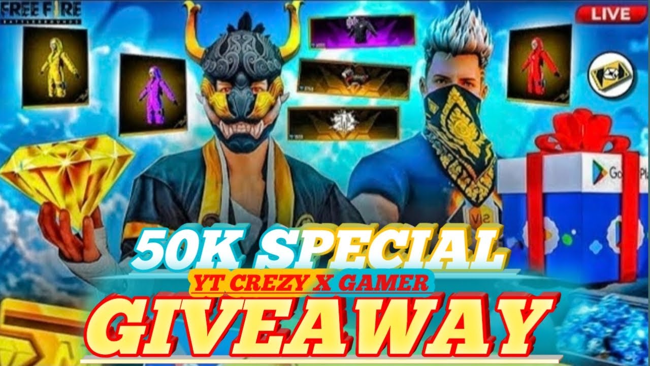 FREE FIRE CUSTOM ROOM GIVEAWAY | 50K SPECIAL GIVEAWAY REDEEM CODE DAY. 28