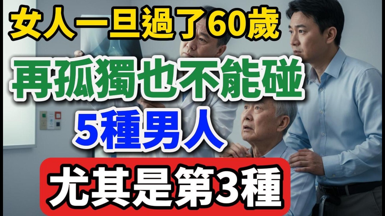 女人一旦過了60歲，再孤獨也不能碰的5種男人，尤其是第3種！【夕陽心語】#晚年生活 #中老年生活 #為人處世 #生活經驗 #情感故事 #老人 #幸福人生 #talks