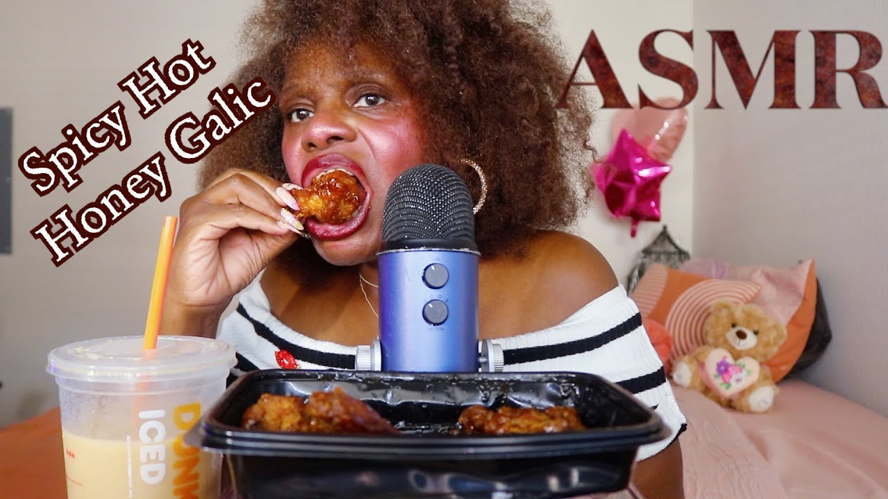 Finally After 14 Yrs Can Eat KFC VERY SAUCY Spicy Honey Garlic Chicken Wings ASMR Eating Sounds