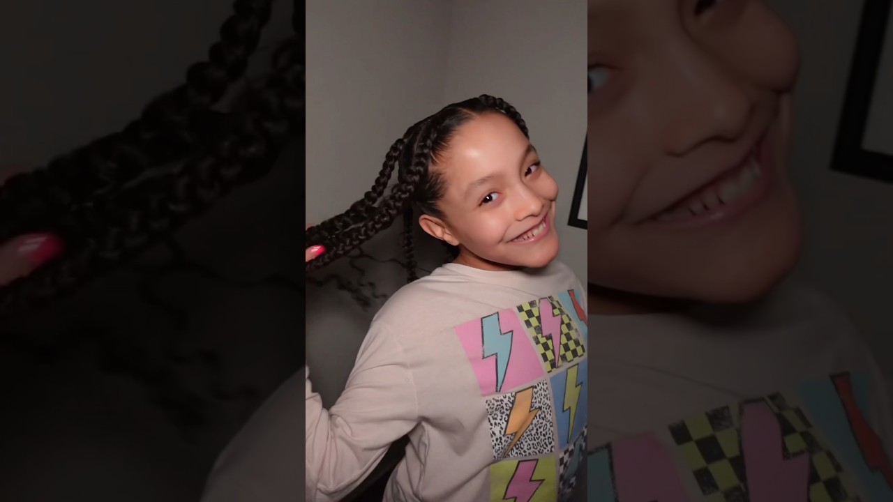I&rsquo;m 12 With Jumbo Box Braids! #shorts