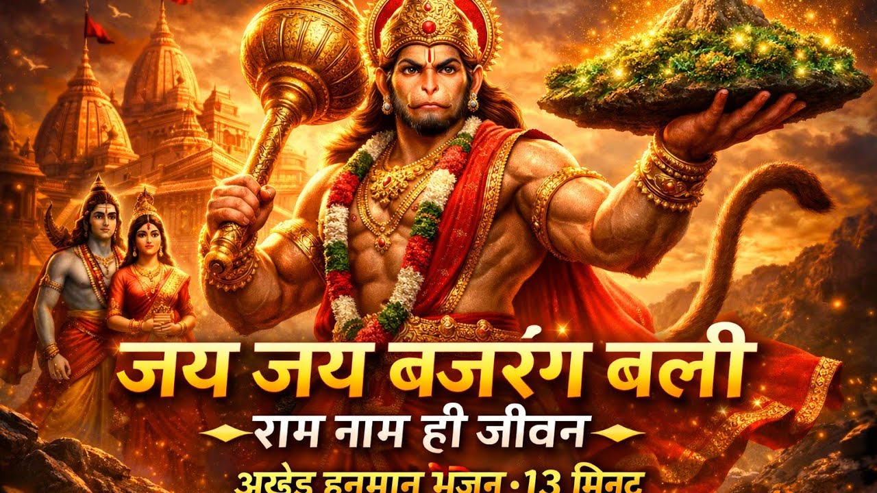 Power Full Hanuman Bhajan 🚩 जय जय बजरंग बली | राम नाम ही जीवन | अखंड हनुमान भजन | 13 मिनट