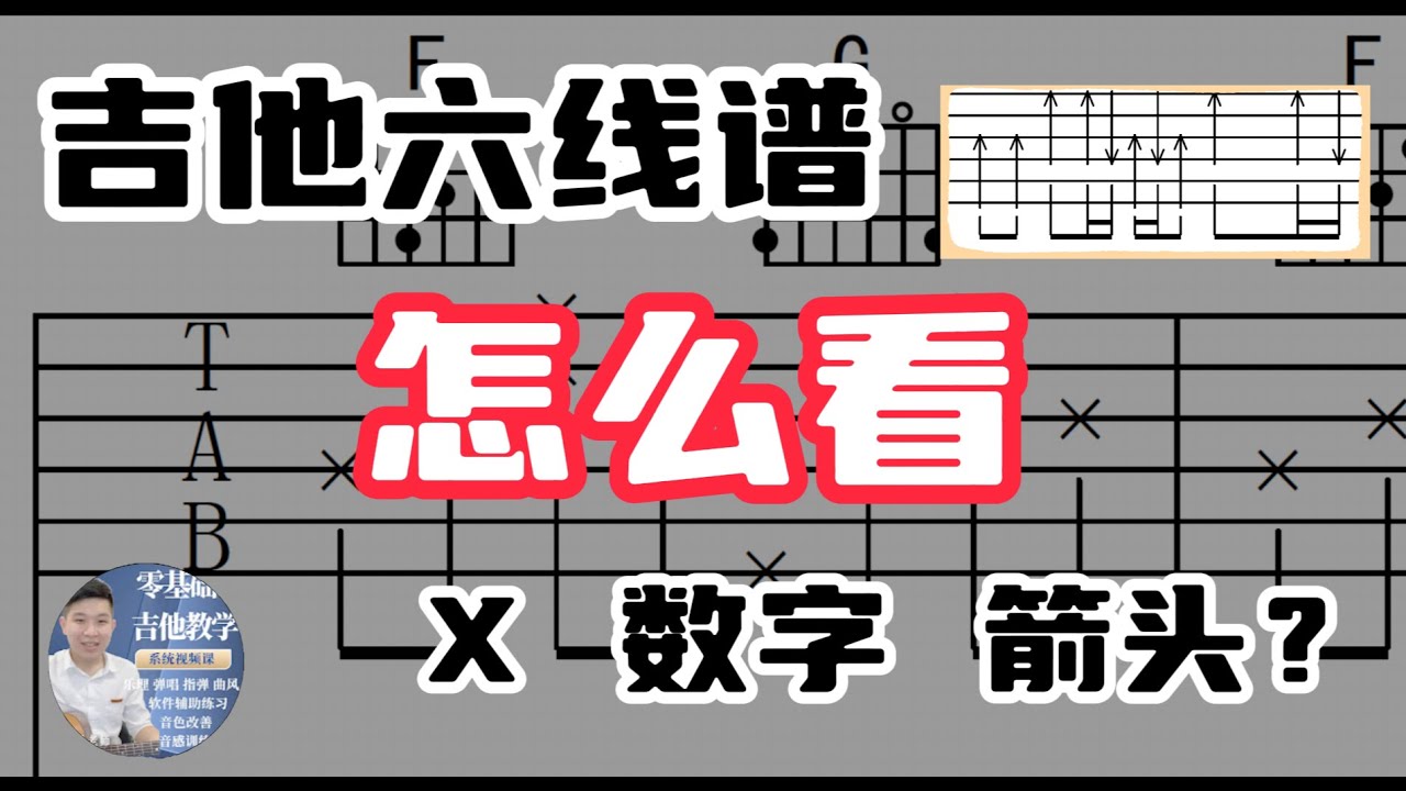 吉他六線譜 /TAB譜 怎麼看 ？ 指法 / 節奏口訣 ｜初學吉他 零基礎吉他教學 第五課