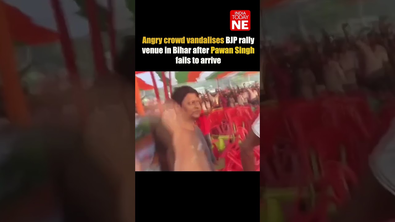 Angry crowd vandalises BJP rally venue in Bihar after Pawan Singh fails to arrive