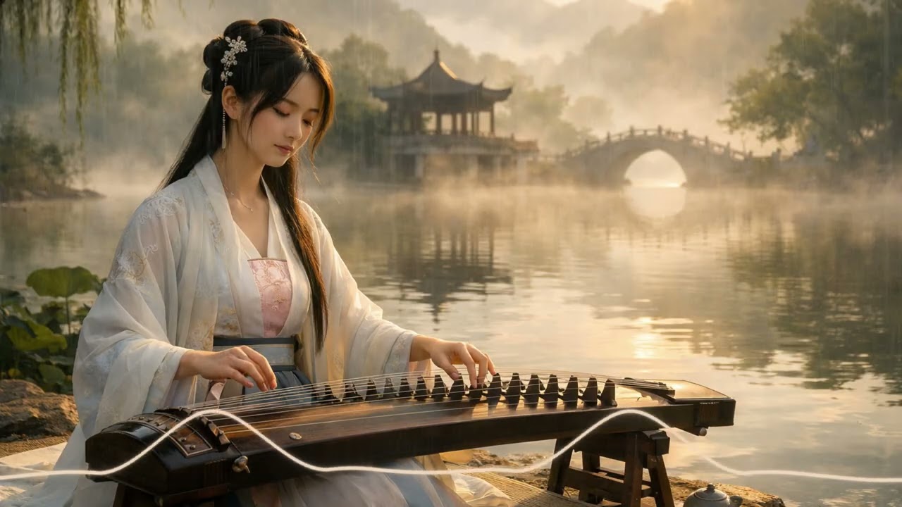 Sacred Bamboo Flute by the Lake – 60 Minutes of Chinese Meditation Sounds