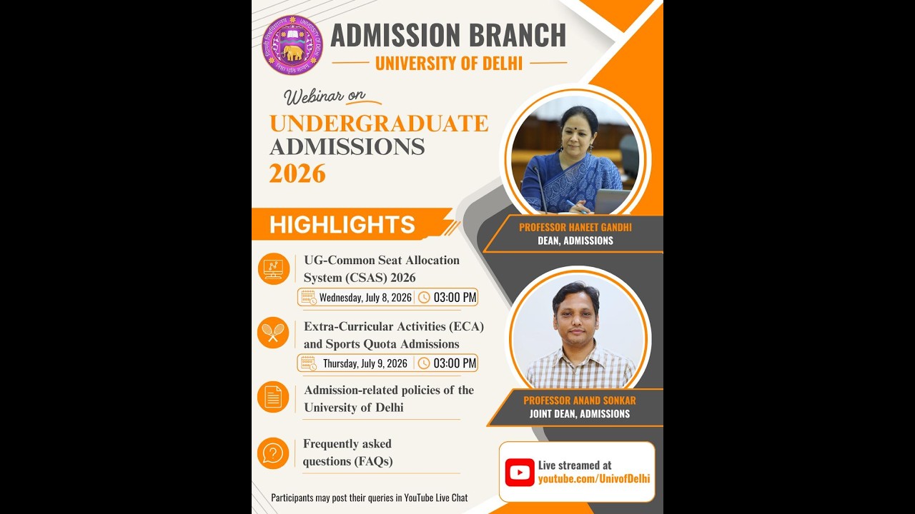 Webinar on UNDERGRADUATE ADMISSIONS 2026