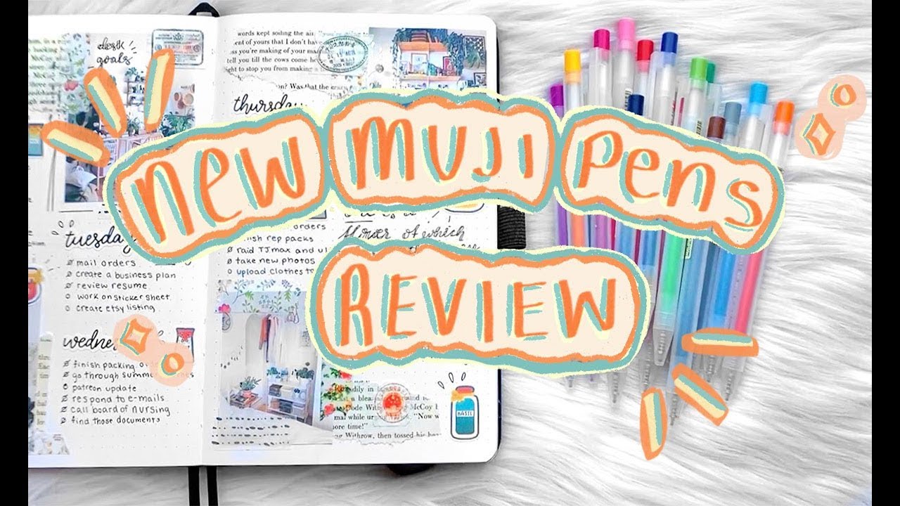 NEW MUJI GEL PEN REVIEW - Smooth Gel Ink Ballpoint Pen Knock Type ✨