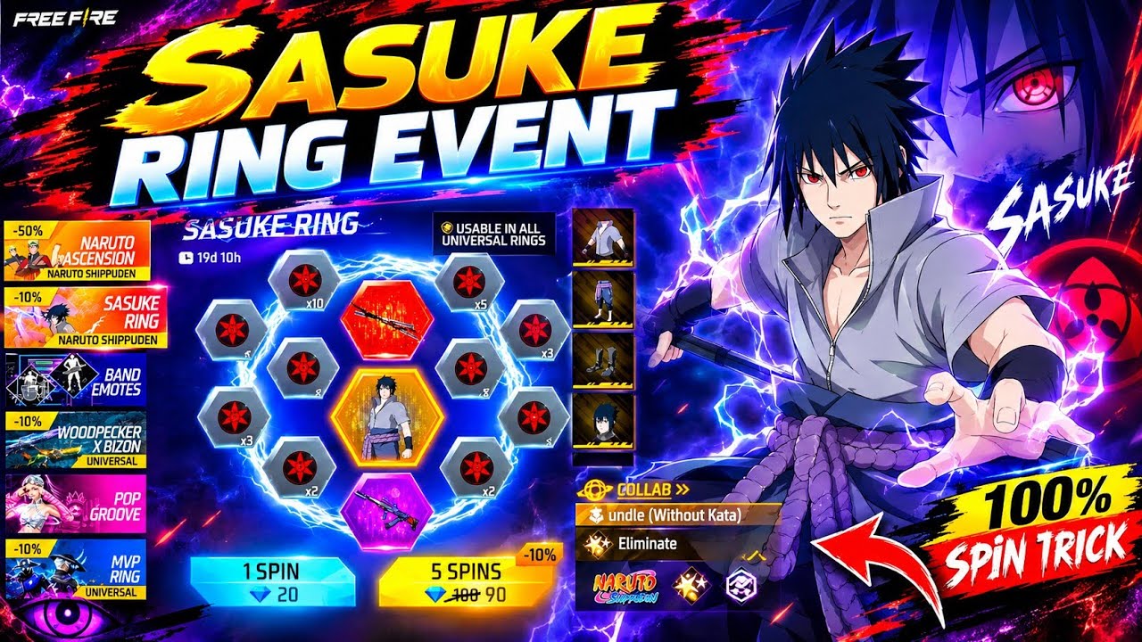 🤯Sasuke Ring Event Free Fire🤩💥| Free Fire New Event Tamil | FF New Event Tamil | FF New Event 