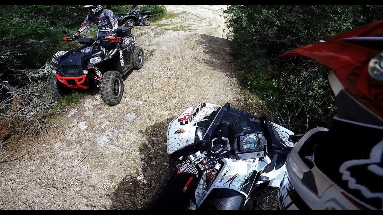 Enduro quad Polaris Ardèche: Passage technique et du gazz!