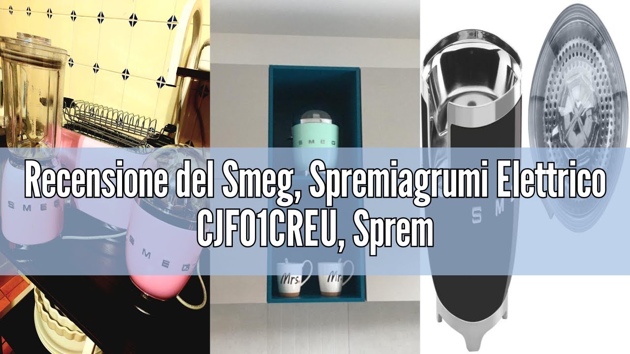 Recensione del Smeg, Spremiagrumi Elettrico CJF01CREU, Spremitura a Pressione Manuale, Beccuccio Ant