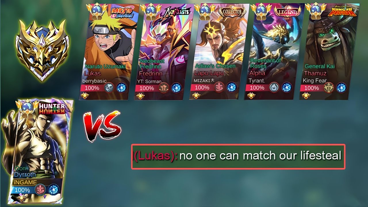 5 MAN FIGHTER VS FIGHTER BATTLE OF SUSTAINABILITY LIFESTEAL!! WHO WILL WIN? (MUST WATCH) - MLBB