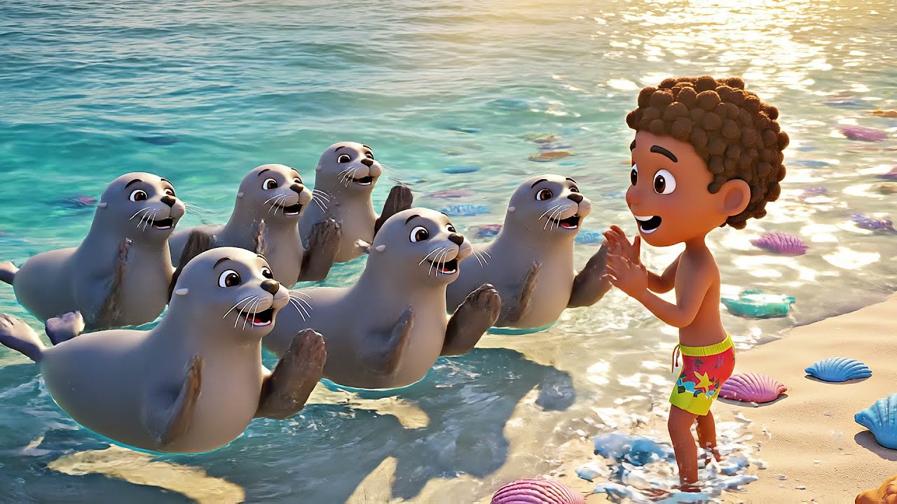 Five Little Seals Clap Clap Clap | Nursery Rhymes for Kids & Baby Songs