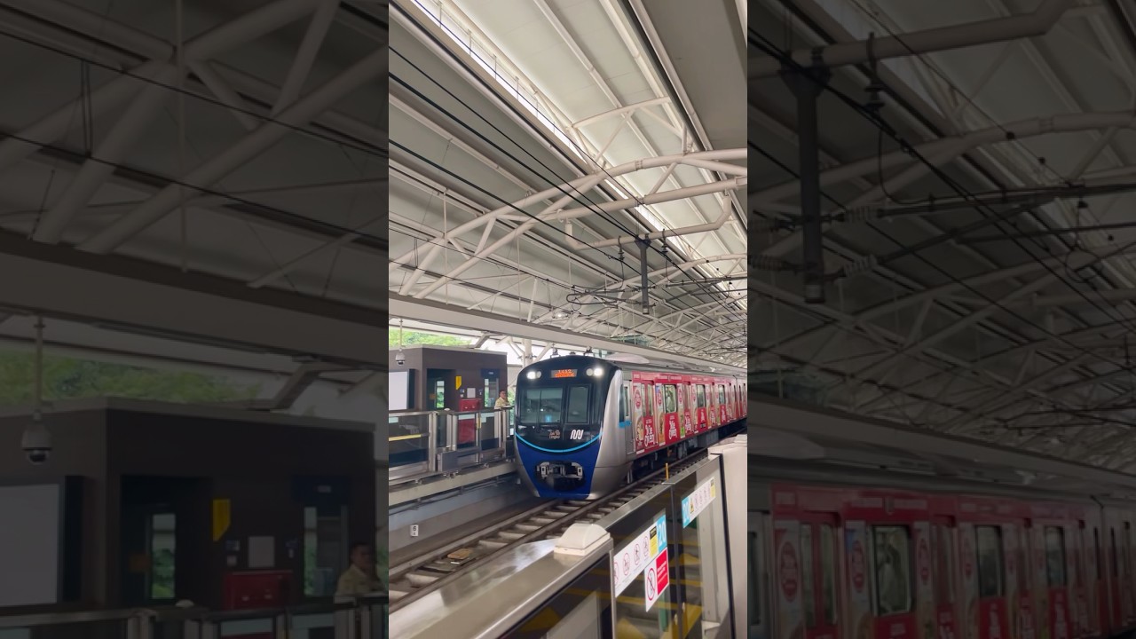 MRT Jakarta 1000 series arriving at ASEAN Station