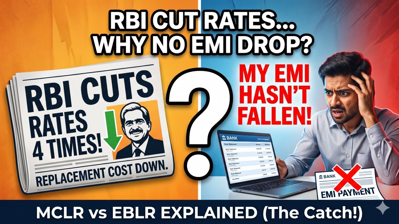 RBI Cut Rates 4 Times. Why Hasn't Your EMI Fallen?(MCLR vs EBLR Explained)