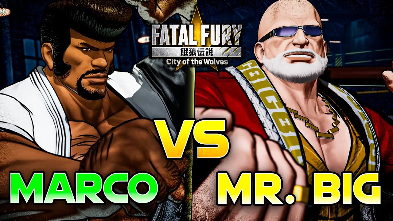 Marco Vs Mr. Big | Fatal Fury COTW 4K Gameplay Matches