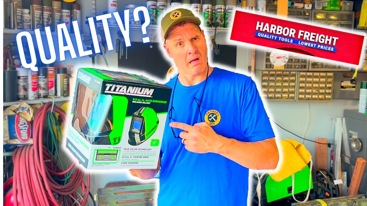 Обзор титанового сварочного шлема с автоматическим затемнением от Harbor Freight
