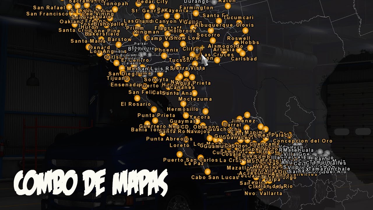 Combo de Mapas N&deg;3 para American Truck Simulator 1.39│Mod de mapa para ATS 1.39│Mod de Mexico 1.39