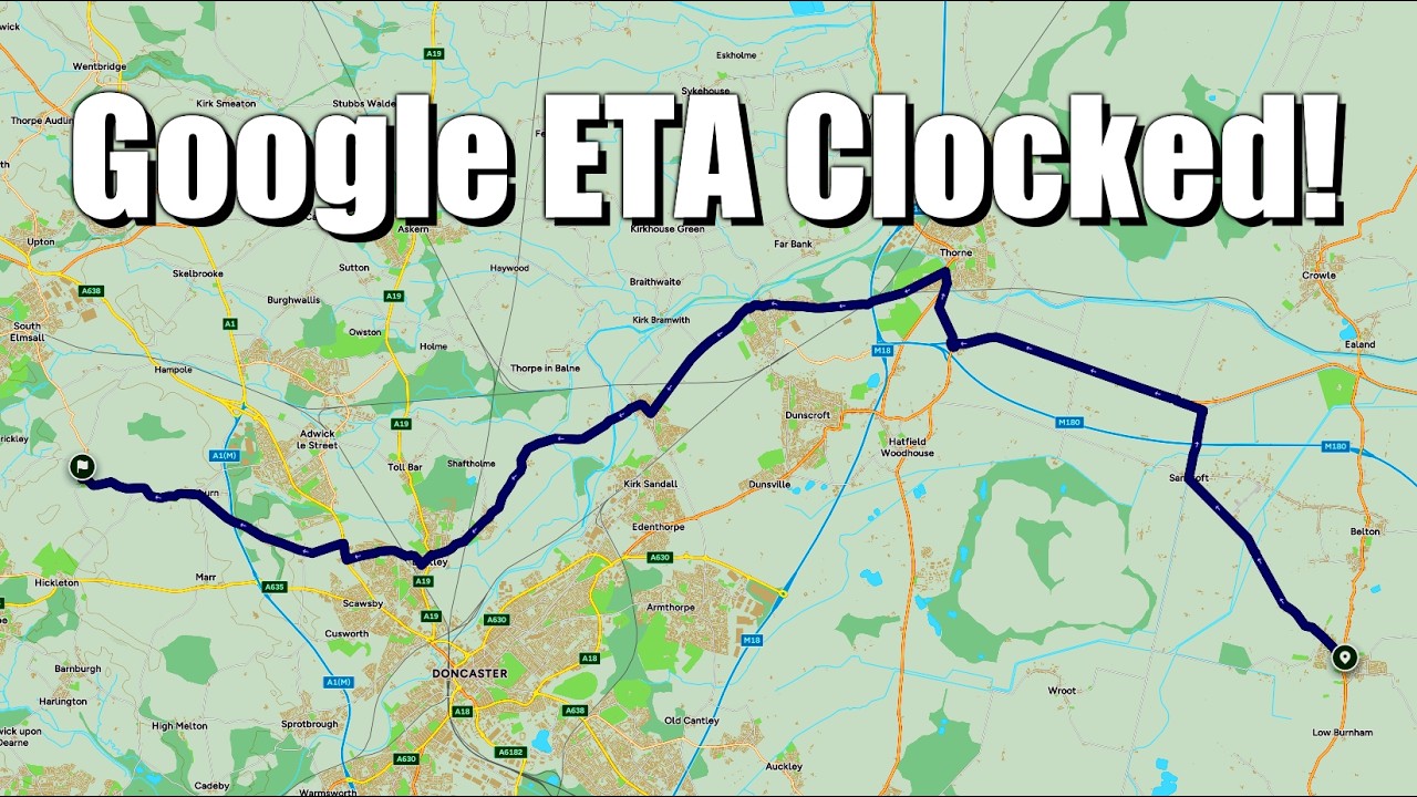 TIMED! 25-Mile Google Maps ETA-Test