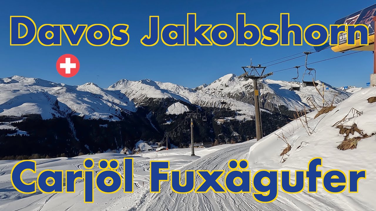 Davos Jakobshorn, Scenic Ride on the Carjöl Fuxägufer Express Chairlift | Switzerland