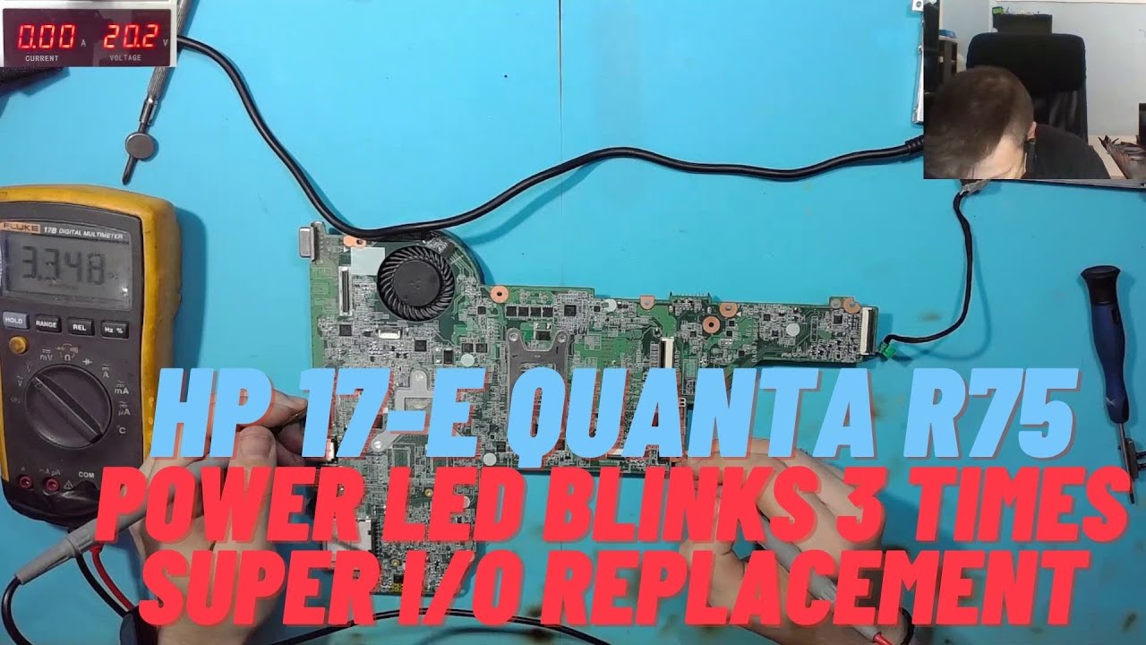 HP 17-e167eg blinks 3 times - troubleshooting and super I/O replacement