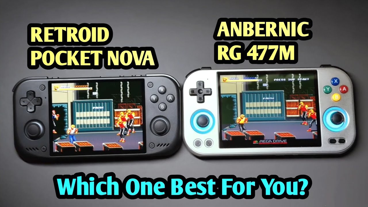 Сравнение Retroid Pocket Nova, ANBERNIC RG 477M и Miniloong Pocket 1 | Какая консоль подойдет вам...