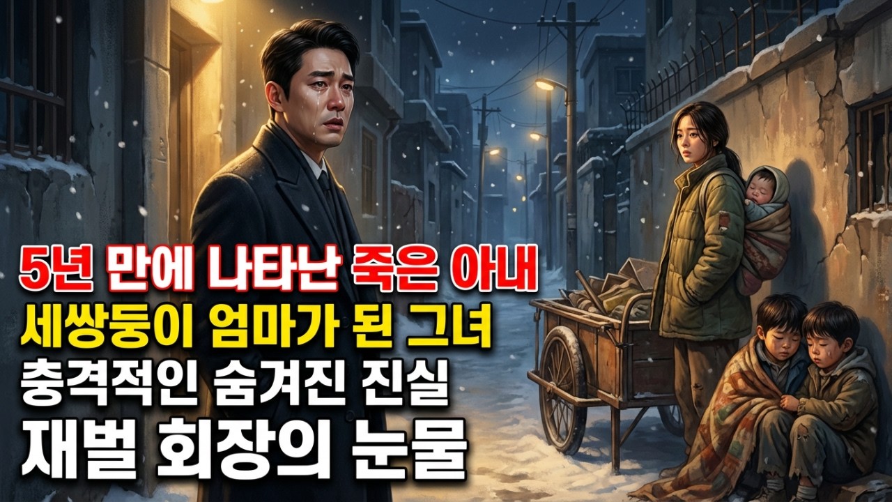 이혼 후 5년, 죽었던 전처가 세쌍둥이를 업고 시장에서 찹쌀떡 파는 모습을 본 재벌회장의 최후
