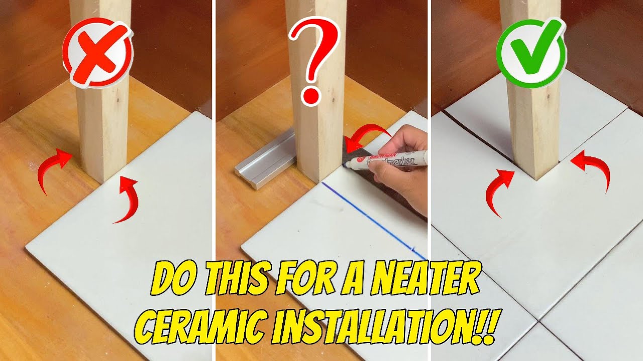 How to Cut Tiles Neatly Around a Post! Pro Installer&rsquo;s Secret Tile Trick 🔧