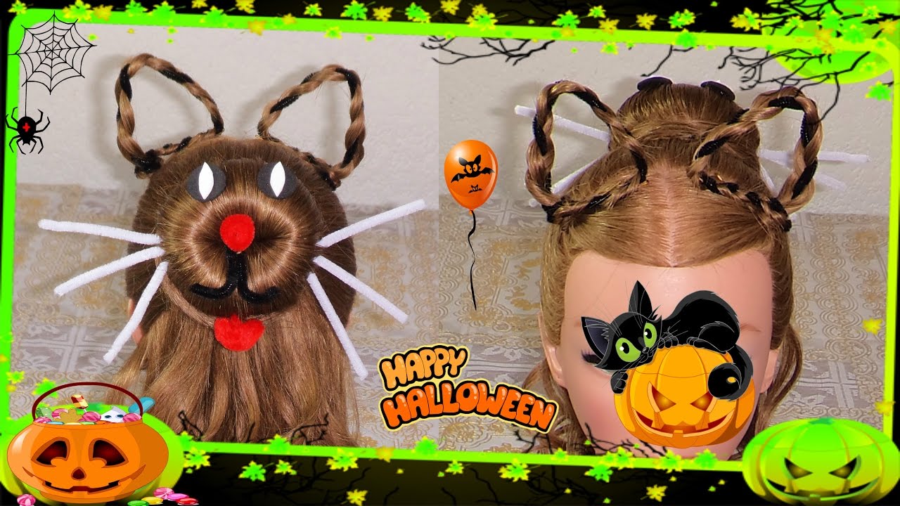 Peinado para Halloween de Gato | Halloween Hairstyles | Disfraces para Halloween |  VIRIYUEMOON
