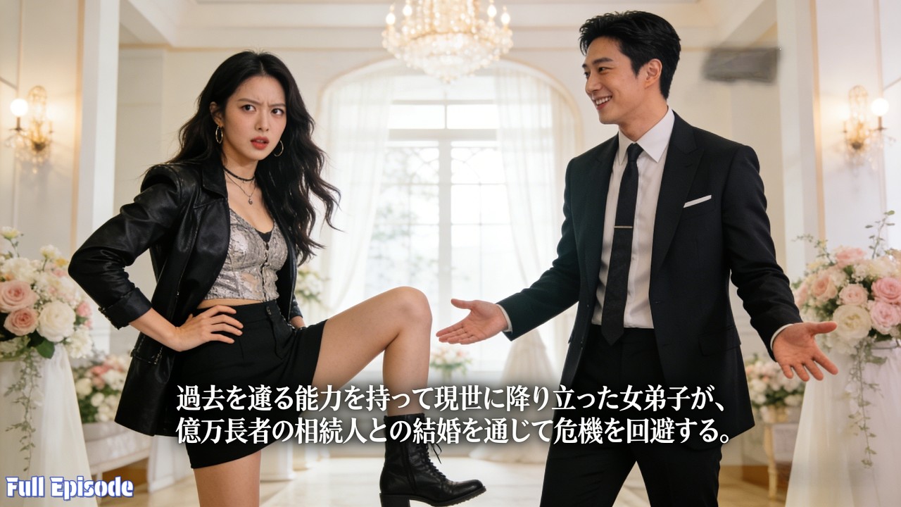 過去を遡る能力を持って現世に降り立った女弟子が、億万長者の相続人との結婚を通じて危機を回避する。