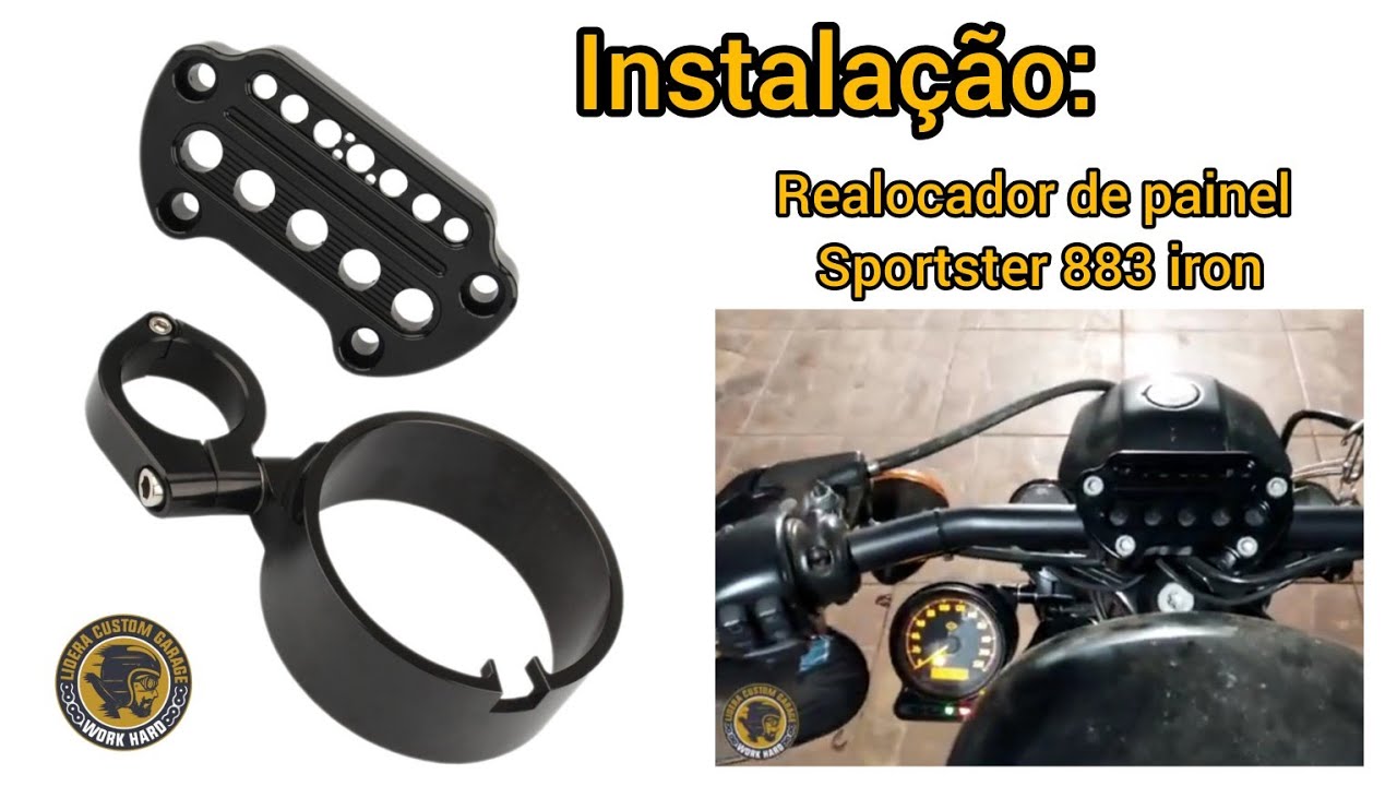 Instalação de Realocador de Painel para HD Sportster #883 #realocador #harley
