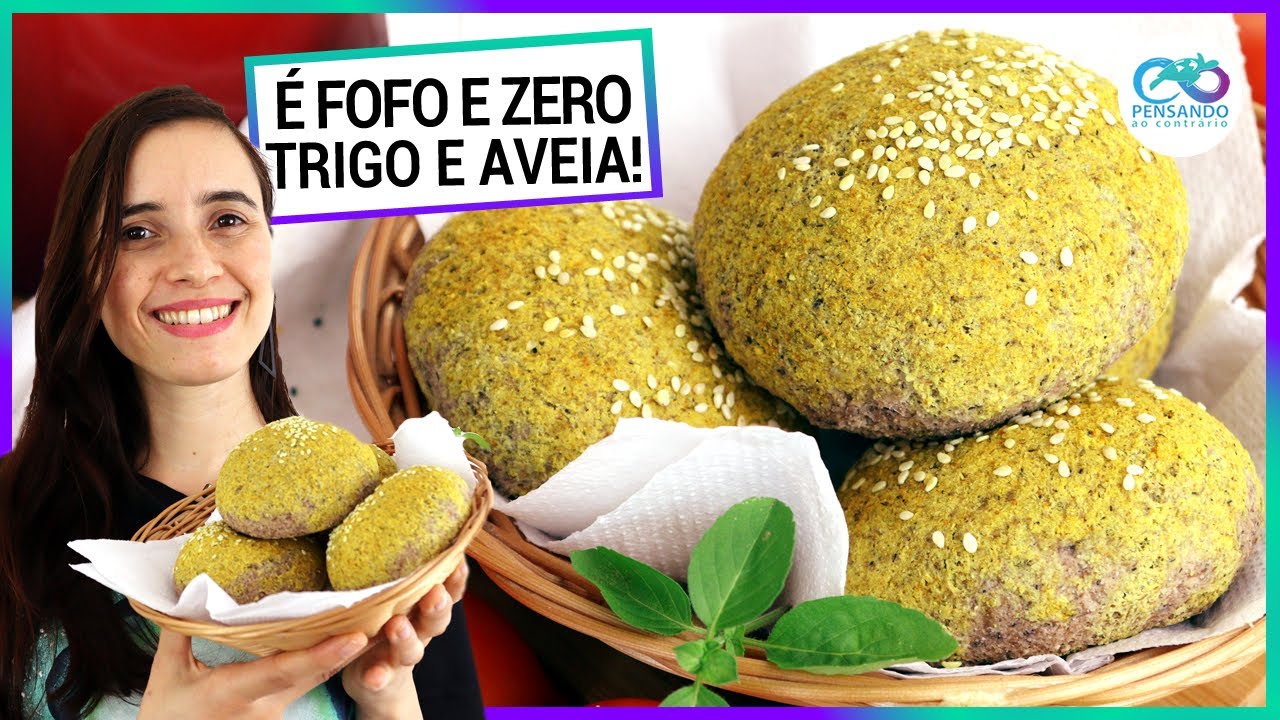 PÃO SUPER FOFO ZERO FARINHA DE TRIGO E AVEIA! PÃO DE HAMBÚRGUER LOW CARB VEGANO FÁCIL