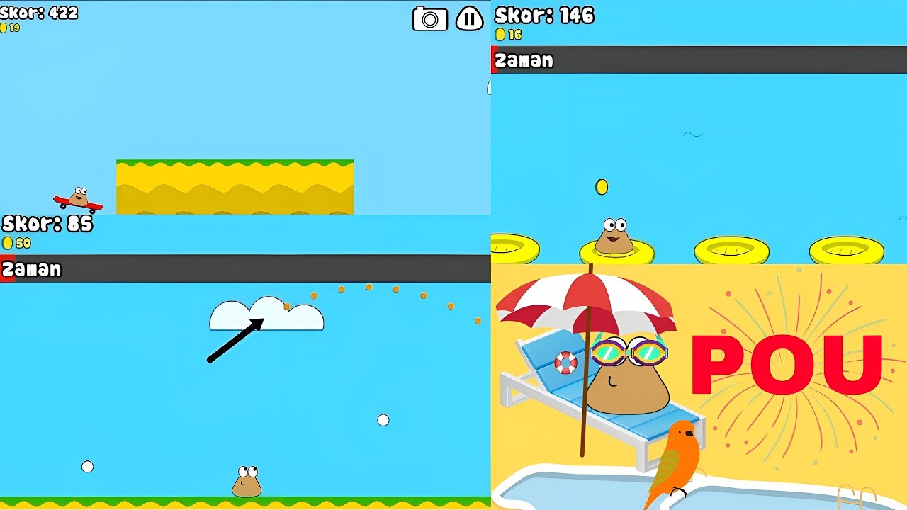 POU AZİMLE OYNADIM #oyunlar #games #pou #eğlence#entertainment