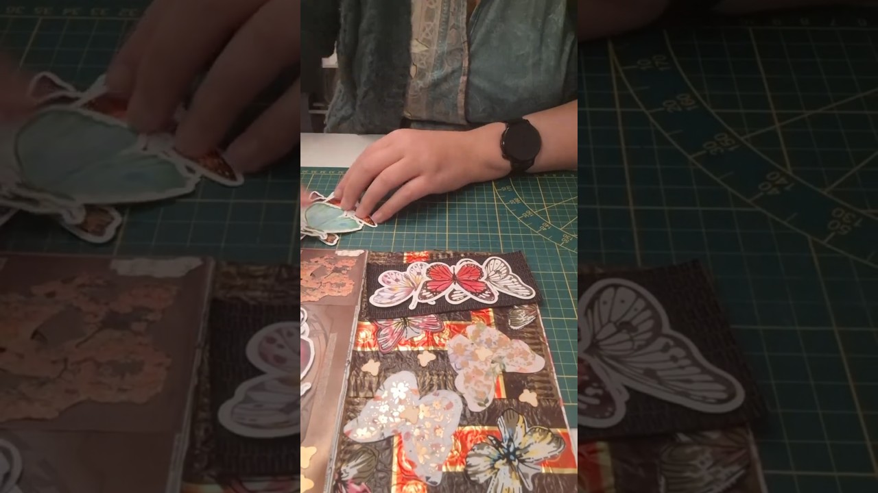 Brown butterfly pocket - A Junk Journal Short 