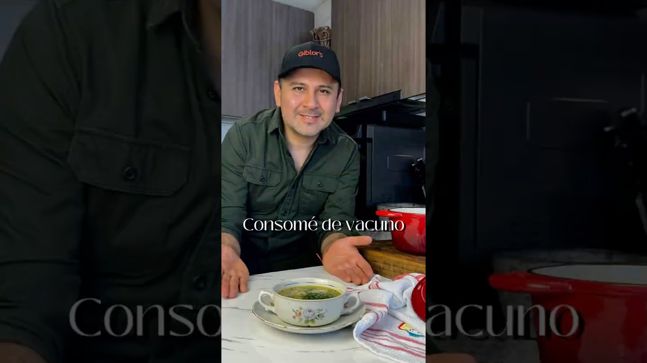 Consom&eacute; de vacuno #receta #cocinachilena #chefurrutia