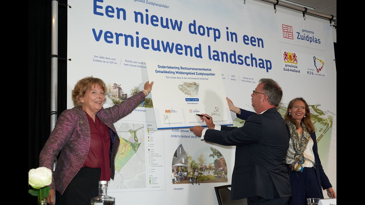 Ondertekening bestuursakkoord middengebied Zuidplas