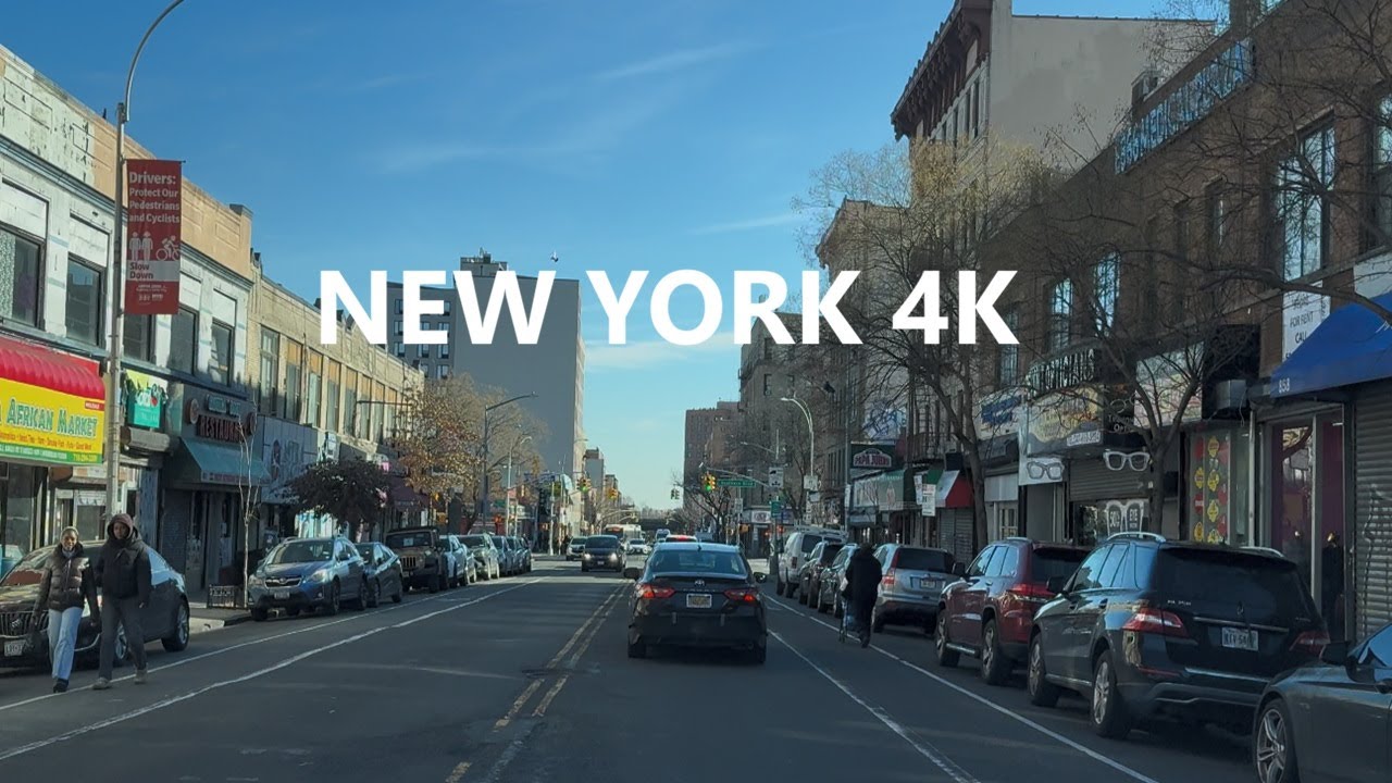 4K New York - Driving tour of Bronx ( East Tremont Avenue )