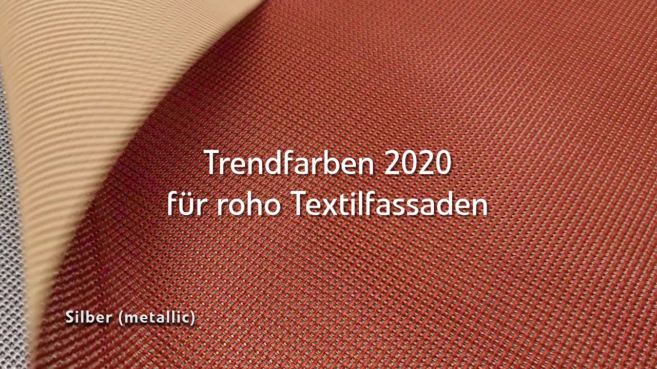 Trendfarben 2020 f&uuml;r roho Textilfassaden
