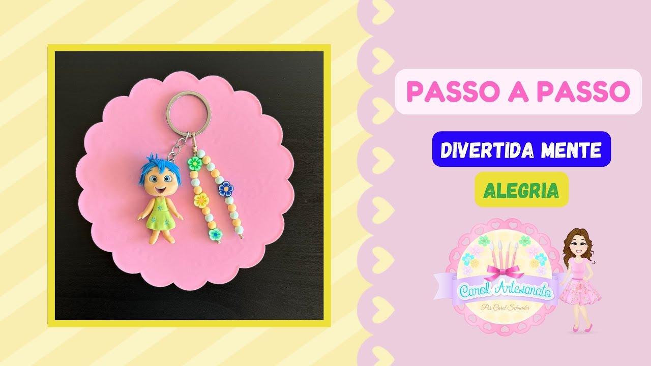 PAP - Alegria de Divertida Mente em biscuit - SEM MOLDE