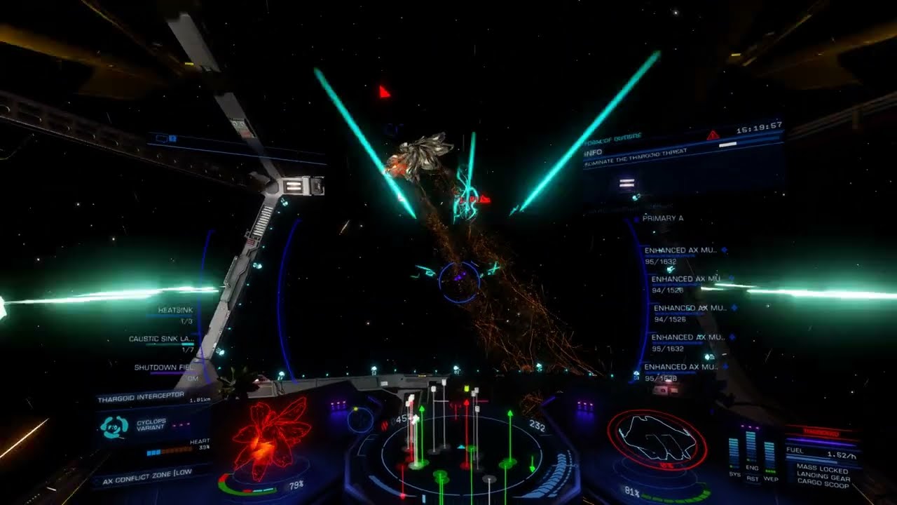Elite Dangerous HIP 19934. Low intensity AX Conflict Zone. Cleared, once again.