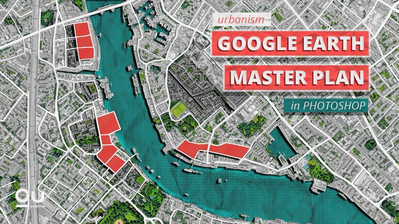 Генеральный план Google Earth в Photoshop