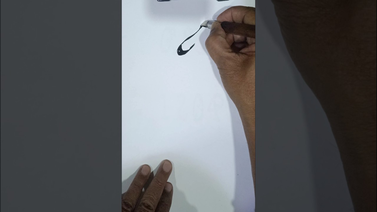 How to write Alphabet I |Calligraphy |G.DeviChandra |art |सुलेखन |handwriting #Shorts