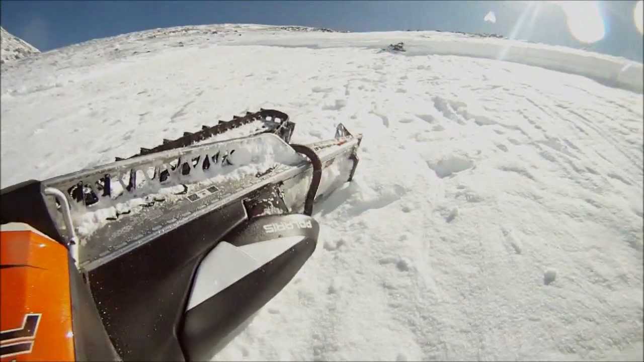 Avalanche on a snowmobile POV (Full Length)