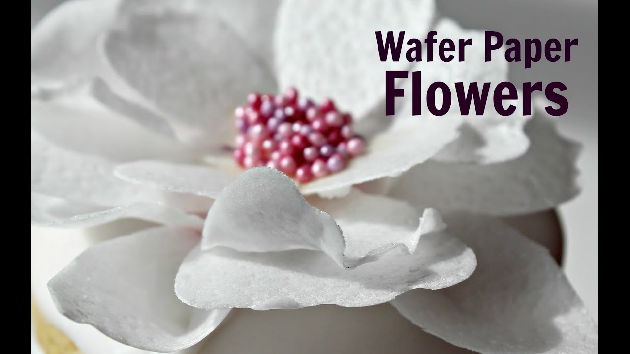 Easy Cake Wafer Paper Flowers using punches